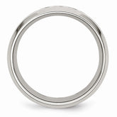 Stainless Steel Wedding Band with Camouflage Enamel and Diamonds